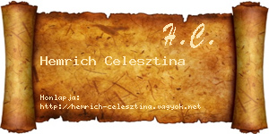 Hemrich Celesztina névjegykártya